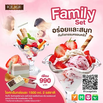 Ice cream family set