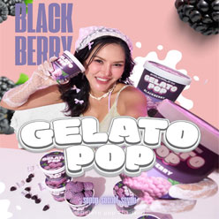 Ice cream in blackberry shape