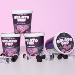 Ice cream in blueberry shape